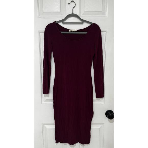 Women's Olive & Oak Pull Over Long Sleeve Dress Small Plum Purple - Picture 1 of 4
